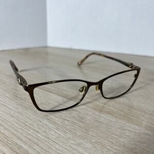 Tura R563 BRN B:34 Eyeglasses Brown Metal Frames Only 52-16-140 USA